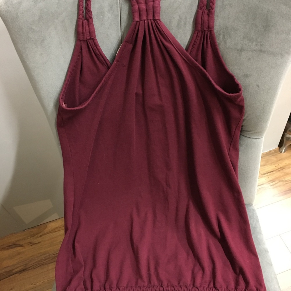 •American Rag Burgundy Racer Back Tee - Picture 4 of 4